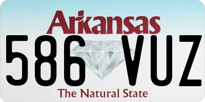 AR license plate 586VUZ