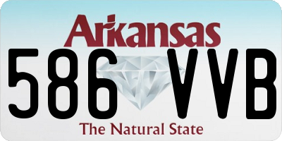 AR license plate 586VVB
