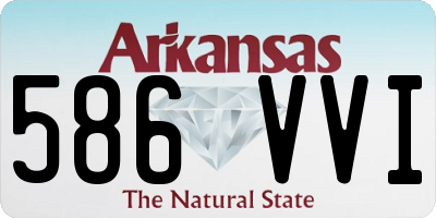 AR license plate 586VVI