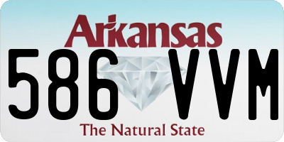 AR license plate 586VVM