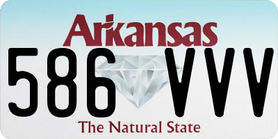 AR license plate 586VVV