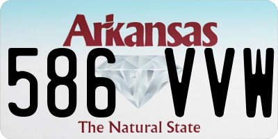 AR license plate 586VVW
