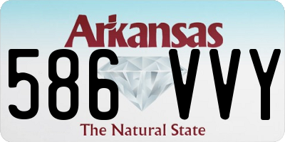 AR license plate 586VVY