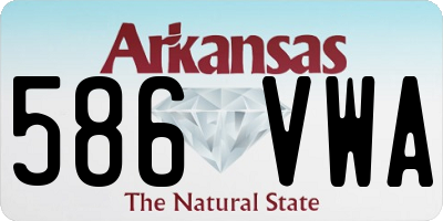 AR license plate 586VWA