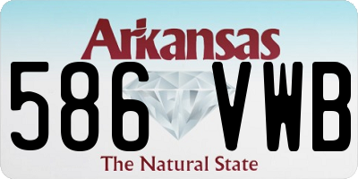 AR license plate 586VWB