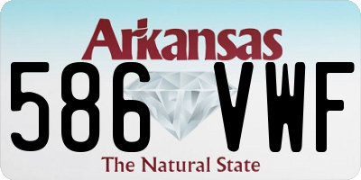AR license plate 586VWF