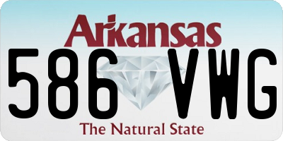 AR license plate 586VWG