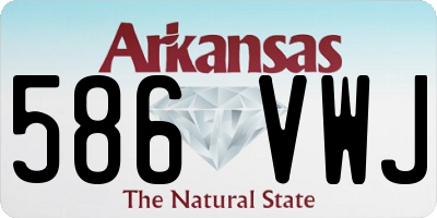 AR license plate 586VWJ