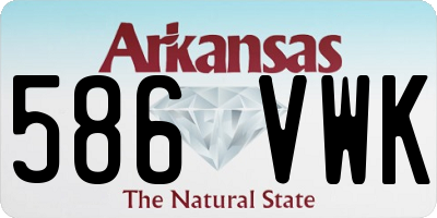 AR license plate 586VWK