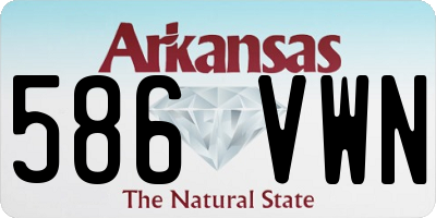AR license plate 586VWN