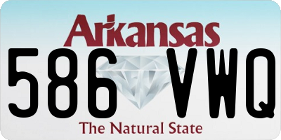 AR license plate 586VWQ