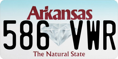 AR license plate 586VWR