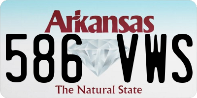 AR license plate 586VWS