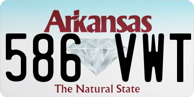 AR license plate 586VWT