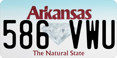 AR license plate 586VWU