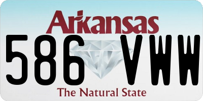 AR license plate 586VWW