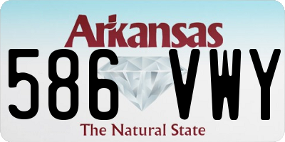 AR license plate 586VWY