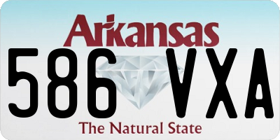AR license plate 586VXA