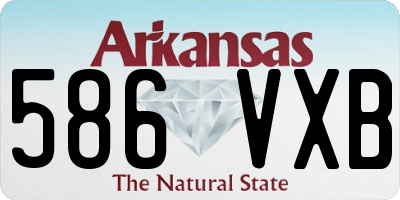 AR license plate 586VXB