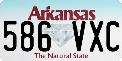 AR license plate 586VXC