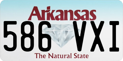 AR license plate 586VXI