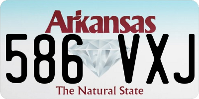 AR license plate 586VXJ
