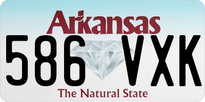 AR license plate 586VXK