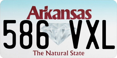 AR license plate 586VXL