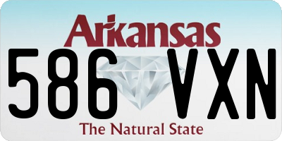 AR license plate 586VXN