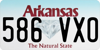 AR license plate 586VXO