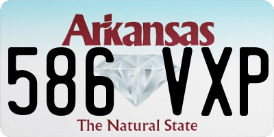 AR license plate 586VXP