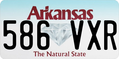 AR license plate 586VXR