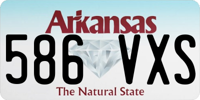 AR license plate 586VXS