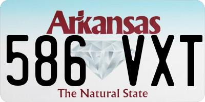 AR license plate 586VXT