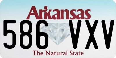 AR license plate 586VXV
