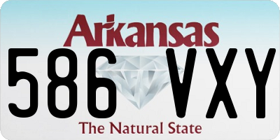 AR license plate 586VXY