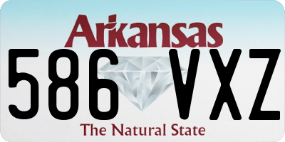 AR license plate 586VXZ