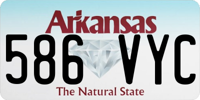 AR license plate 586VYC