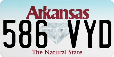 AR license plate 586VYD