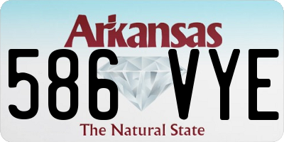 AR license plate 586VYE