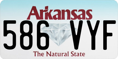 AR license plate 586VYF