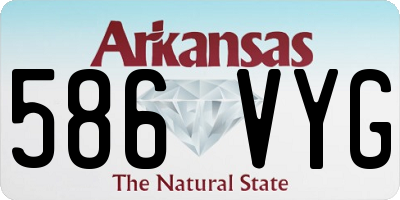 AR license plate 586VYG