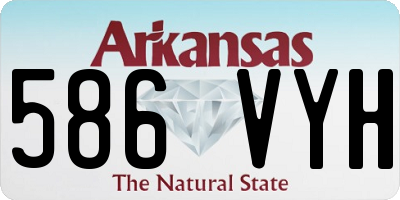 AR license plate 586VYH