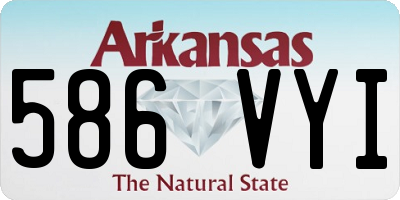 AR license plate 586VYI