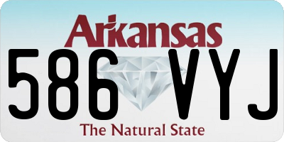AR license plate 586VYJ