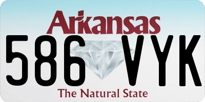 AR license plate 586VYK