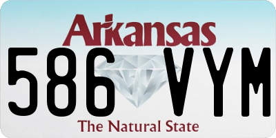 AR license plate 586VYM