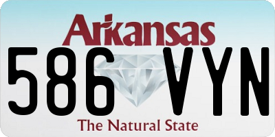 AR license plate 586VYN