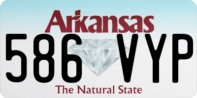 AR license plate 586VYP