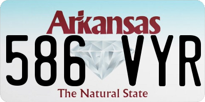 AR license plate 586VYR